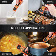 LABART TP420 2-in-1 Instant-Read Thermometer for Cooking, Infrared Kitchen Thermometer with Meat Probe, Non-Contact Laser Thermometer for Meat, Griddle, Oven